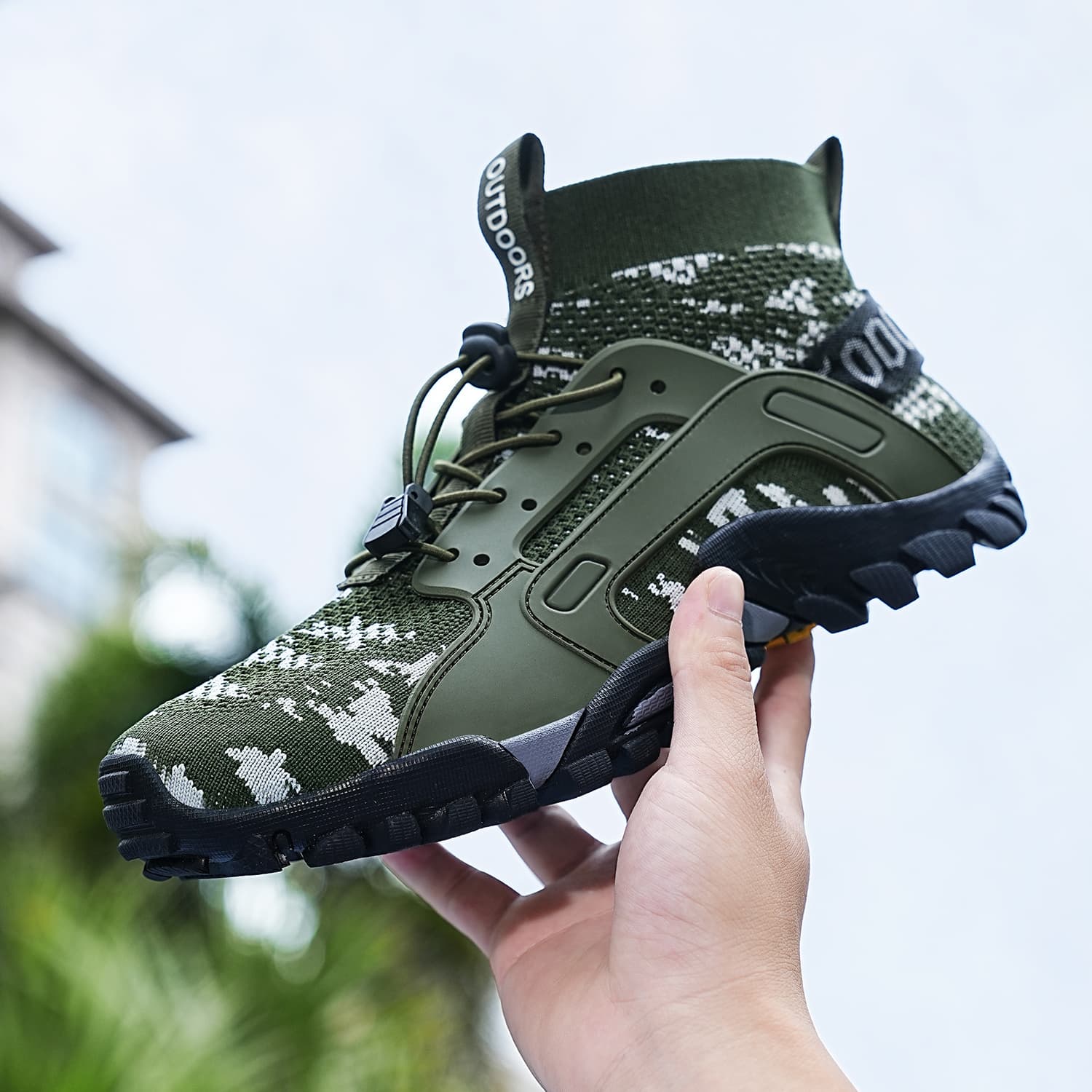 トレイルランニングシューズ アウトドアグリップ ハイカット
